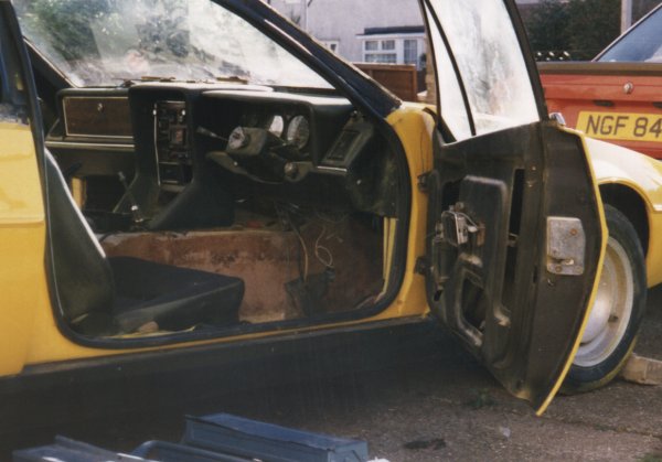 View inside driver's door