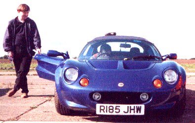 Richard Sandwell lets me sit in his car.